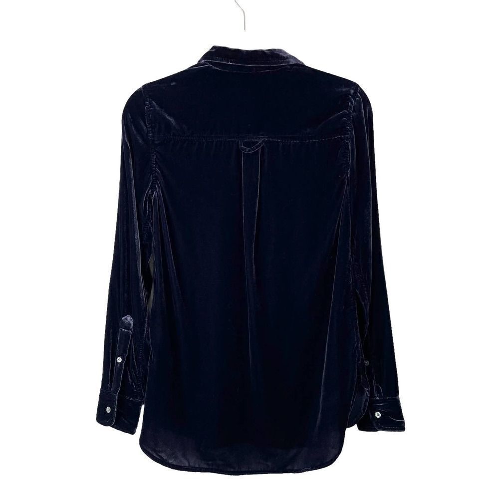 NEW J.‎ Crew Classic-fit velvet button down shirt Size 00  BN140  dark purple - Picture 8 of 9
